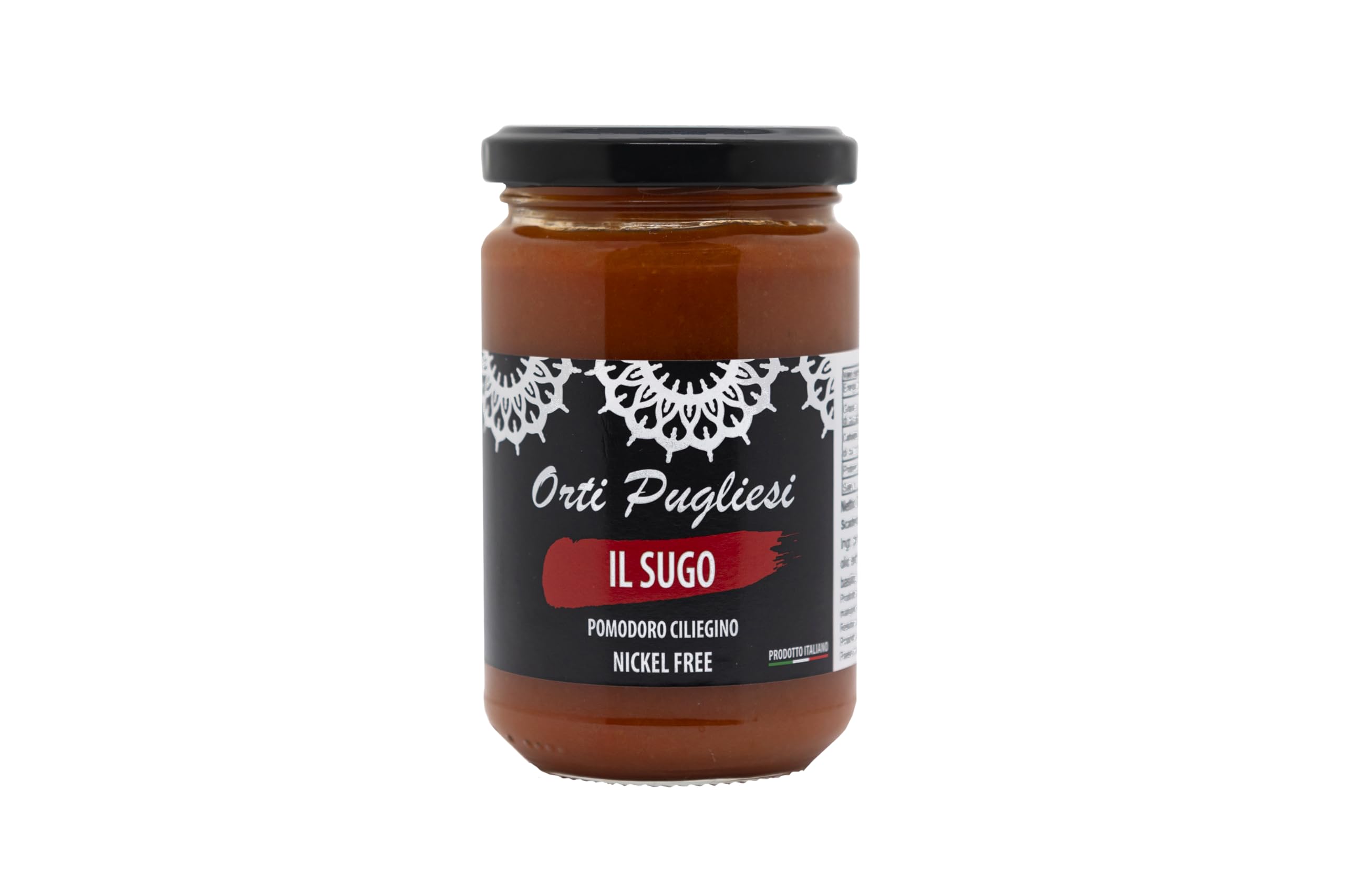 Il Sugo di Pomodoro Nickel Free, Orti pugliesi, Pomodori Ciliegini Senza Nickel 100% Italiani, Box da 6x280gr barattoli di vetro