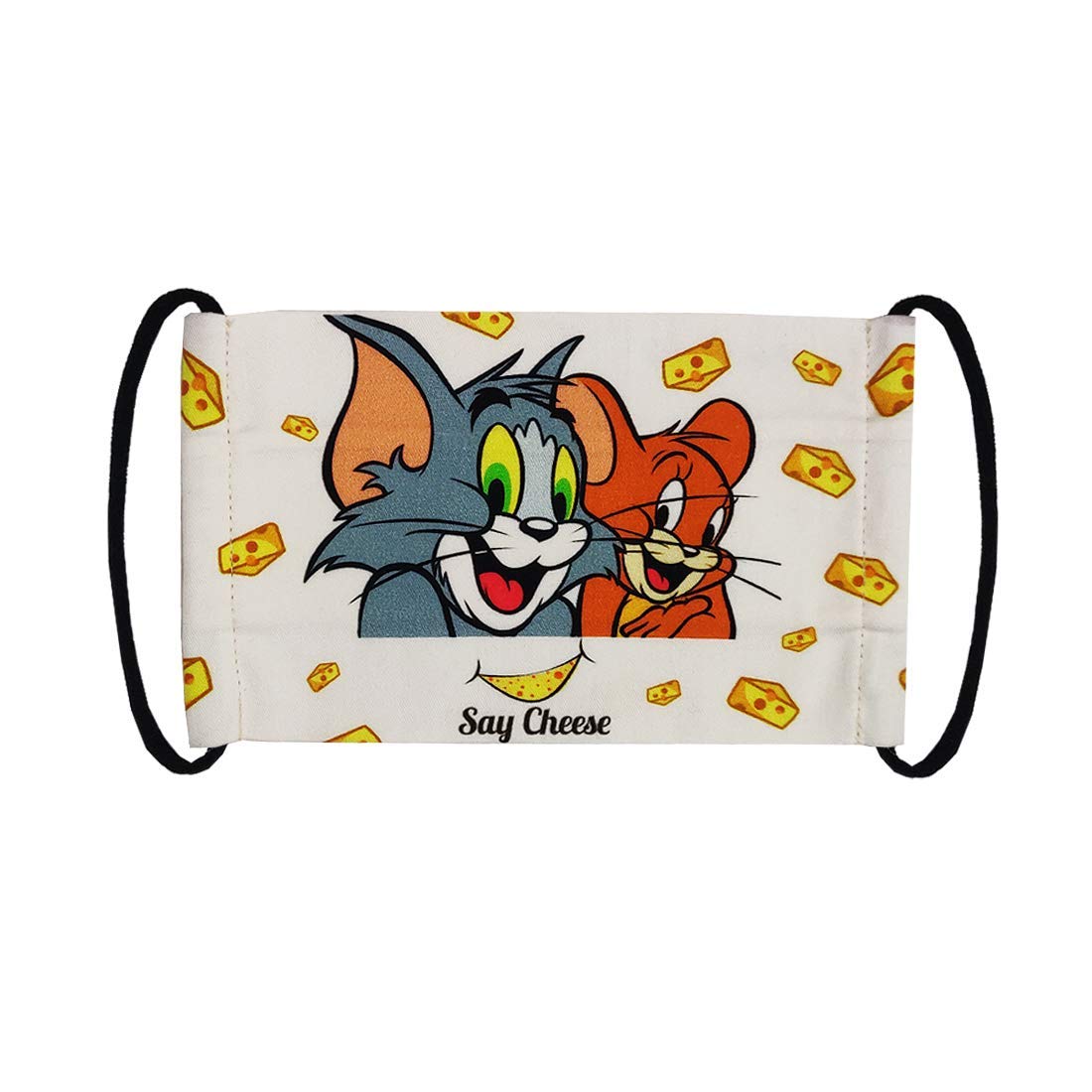 Kids Printed Cloth Mask (Breathable)100% Cotton, Say Cheese