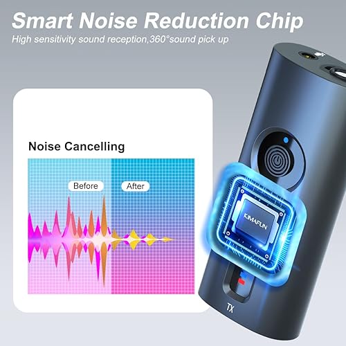 Miniatura 5 de KIMAFUN Sistema de micrófono inalámbrico Lavalier, micrófono de solapa para altavoz, profesor, aula, amplificador de potencia, G70 (1TX1RX)