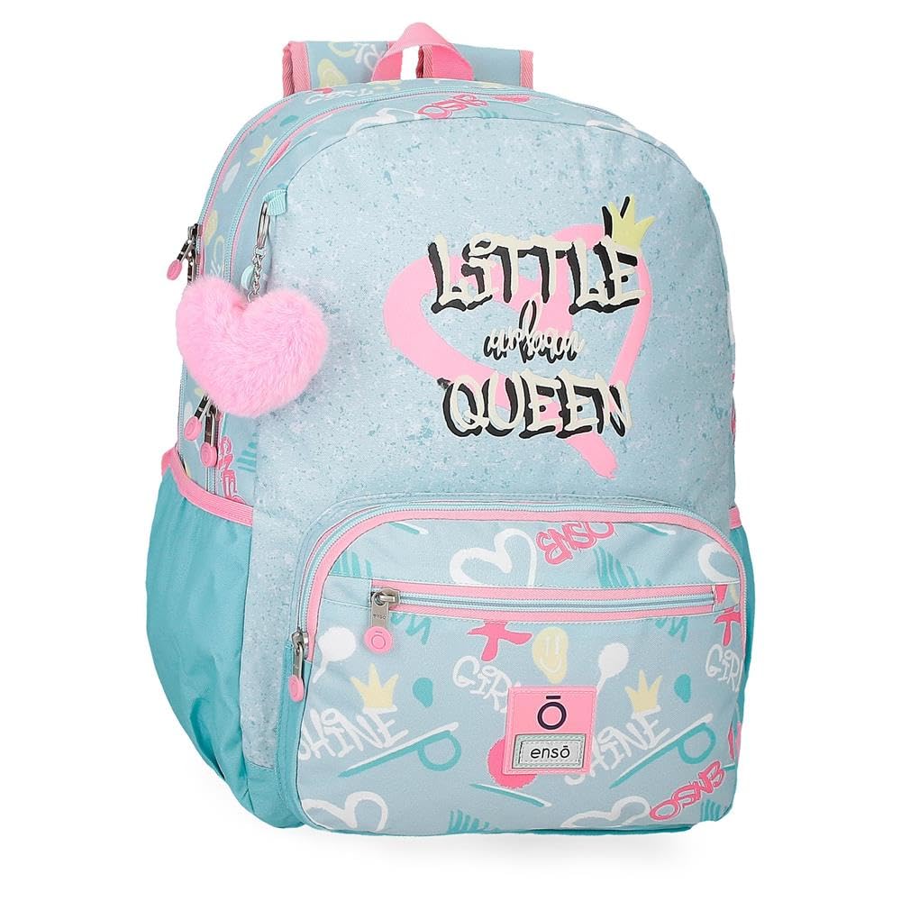 Enso Little Urban Queen Mochila Escolar Adaptable a Carro Azul 32x42x14 cms Poliéster