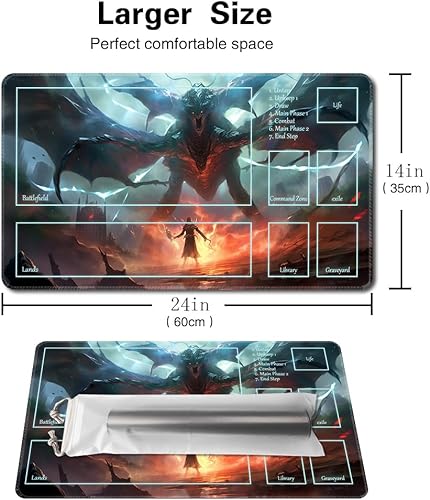Miniatura 215 de MTG - Tapete de juego de 24 x 14 pulgadas, bolsas de almacenamiento con parte trasera antideslizante, ideal para entusiastas de los juegos de sin