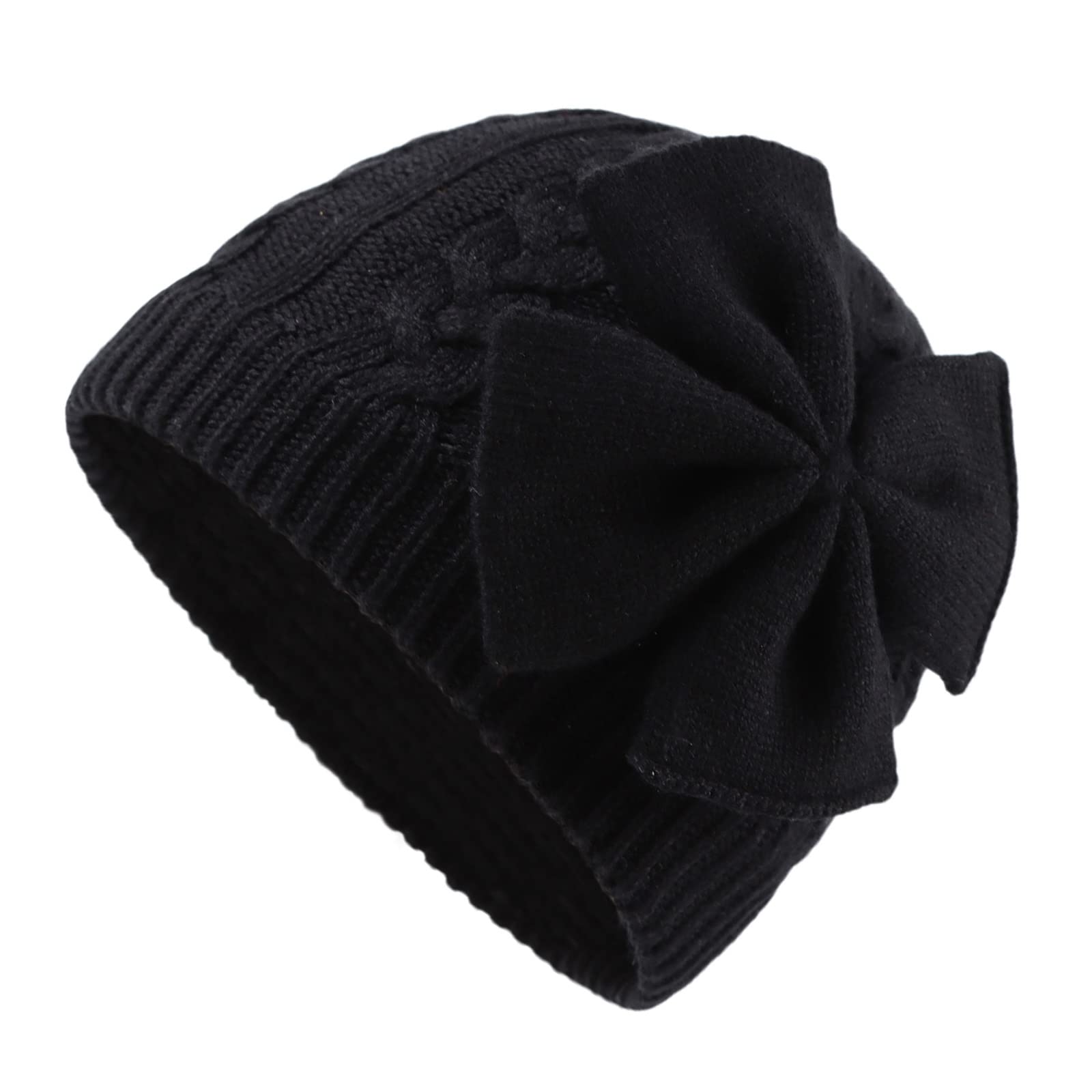 XIAOHAWANG Baby Girl Winter Hat Cute Bow Baby Beanie Warm Knitted Hats for Infant Toddler Girls