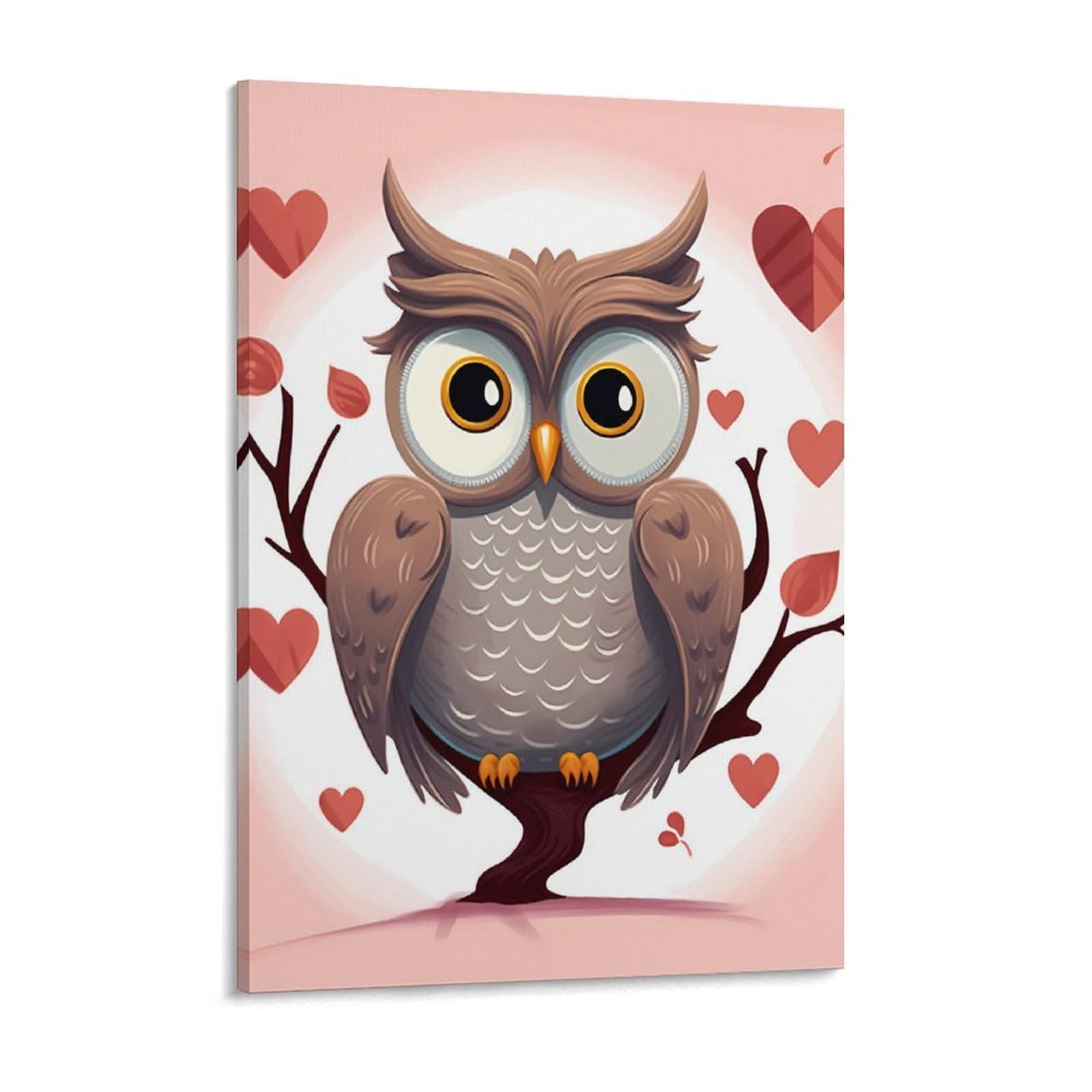 NTVOWPZO Owl Lover1 Canvas Wall Art for Bedroom 18x24inch Canvas Prints Artwork for Walls Modern Picture Artwork Painting for Living Room Aesthetic Wall Paintings for Bathroom Kitchen Office Decor