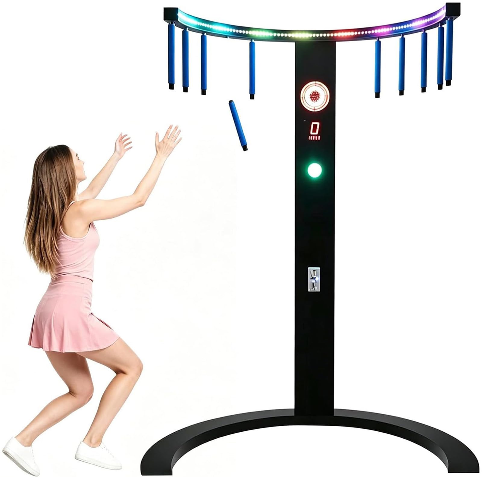 DPQYJPP Hand eye coordination training catching game, reflex arcade stick game machine, catching stick arcade game for carnivals, events, party, bars, business and family game night