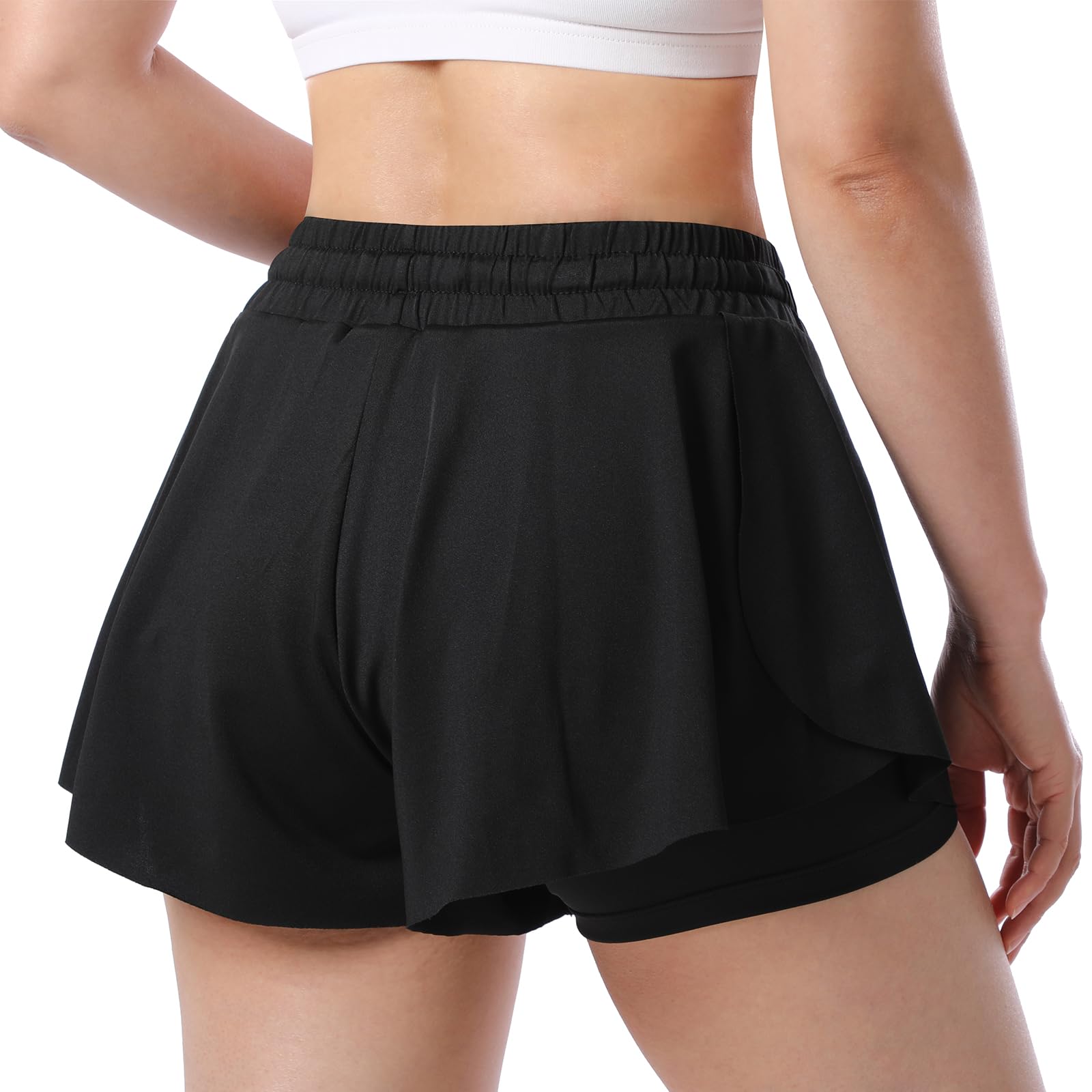 ThreeH Damskie Płynne Spodenki Do Jogi 2 w 1 Elastan Szybkie Dry Sport Fitness Bieganie Szorty Lato