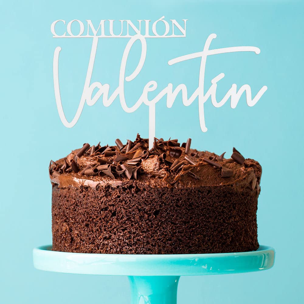 KUKO - Cake Topper Personalizable | en Acrílico o Madera | para Cumples, Bautizos, Despedidas, Comuniones o Aniversarios | en Distintos Diseños para Adultos o Niños | Decoración para Cumpleaños