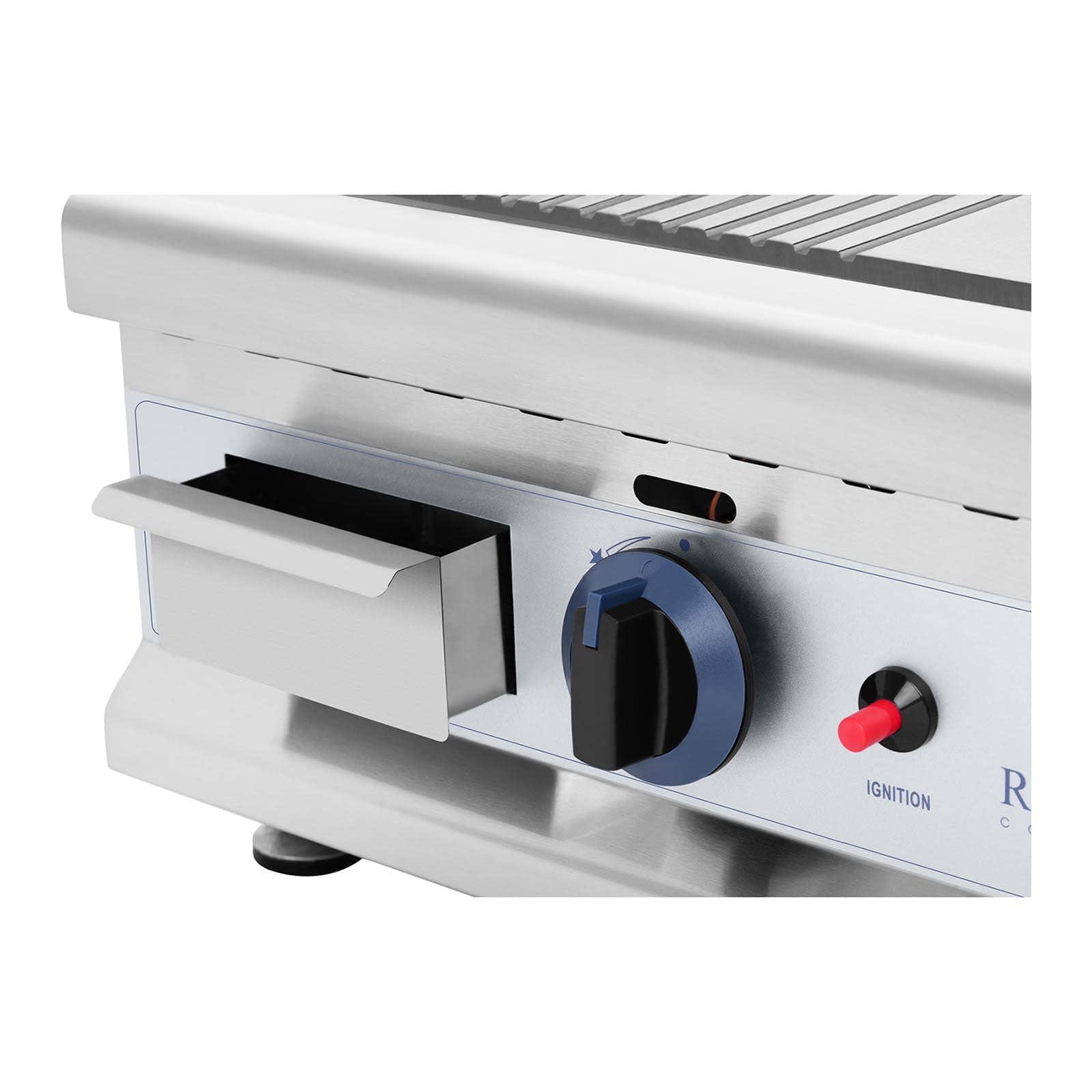 Royal Catering Fry Top de Gas Doble para Cocina Parrilla Profesional RC-GGHR600 (60 x 40 cm, Lisa/ondulada, 2 x 3.100 W, Gas natural)