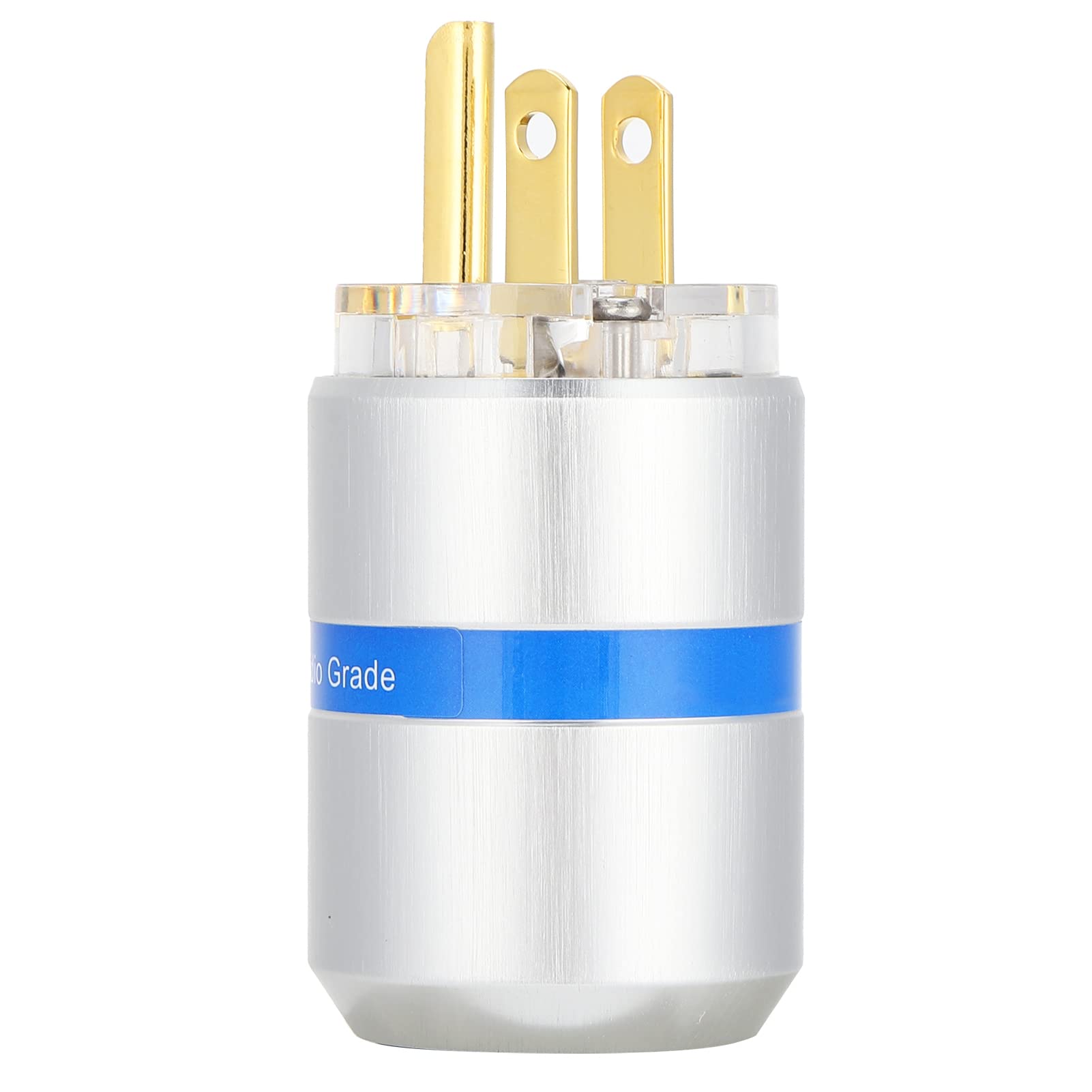 Connettore di Alimentazione IEC Spina HiFi in Rame Placcato Oro 24K per Apparecchi Audiovisivi Professionali (M107G(maschio))