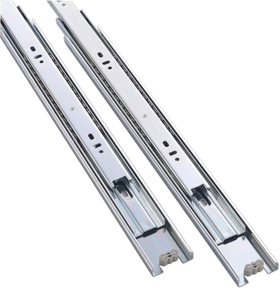 Cuaulans 10 Pair 16" Full Extension Side Mount Ball Bearing Sliding Drawer Slides, Mounting Screws Included, Available in 10", 12’’, 14", 16’’, 18", 20'' and 22'' Lengths