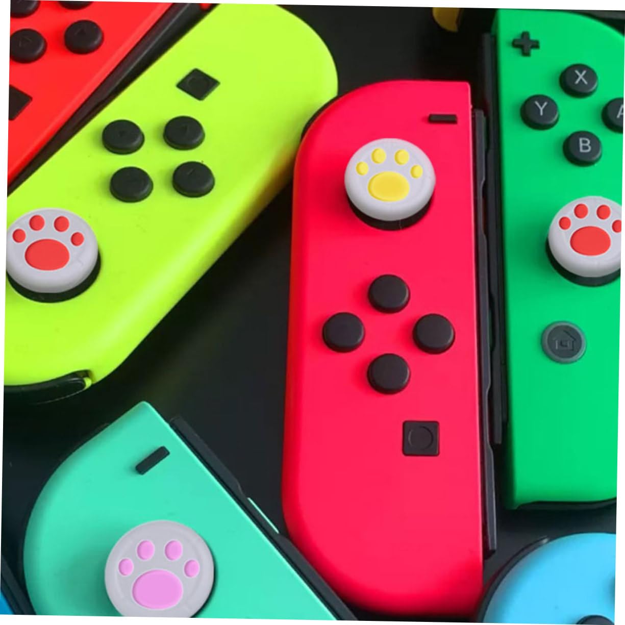 Yardenfun Lot De 16 Capuchons De PoignéE De Joystick En Silicone Motif Patte AntidéRapants Pour Manette Protection Confortable Et Facile À Installer