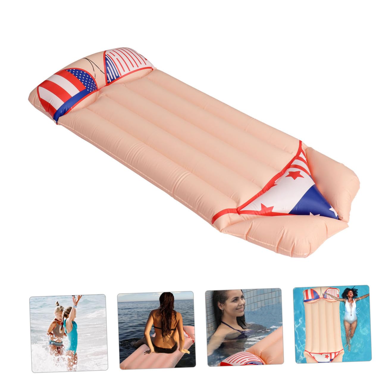 1 Pieza Colchón Inflable de Natación con Estilo Bikini Inflable para Piscina Colchoneta de Agua