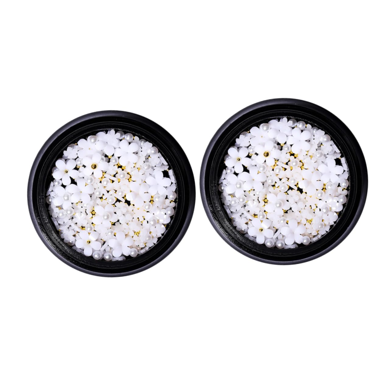 GALPADA DIY Nail Art Decor Set 2pcs Small Flowers Nail Ornaments Manicure Decoration for Ladies