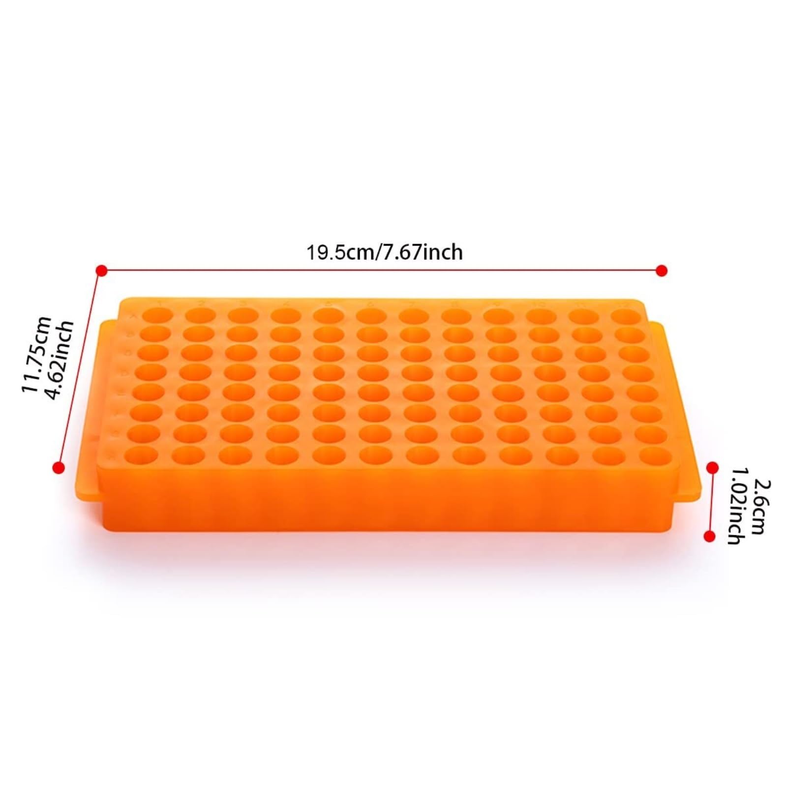 Soporte De Tubo Gradilla Gradilla For Tubos De Ensayo De Plástico De Doble Cara, 96 Pocillos, Paquete De 5 Laboratorio De Química