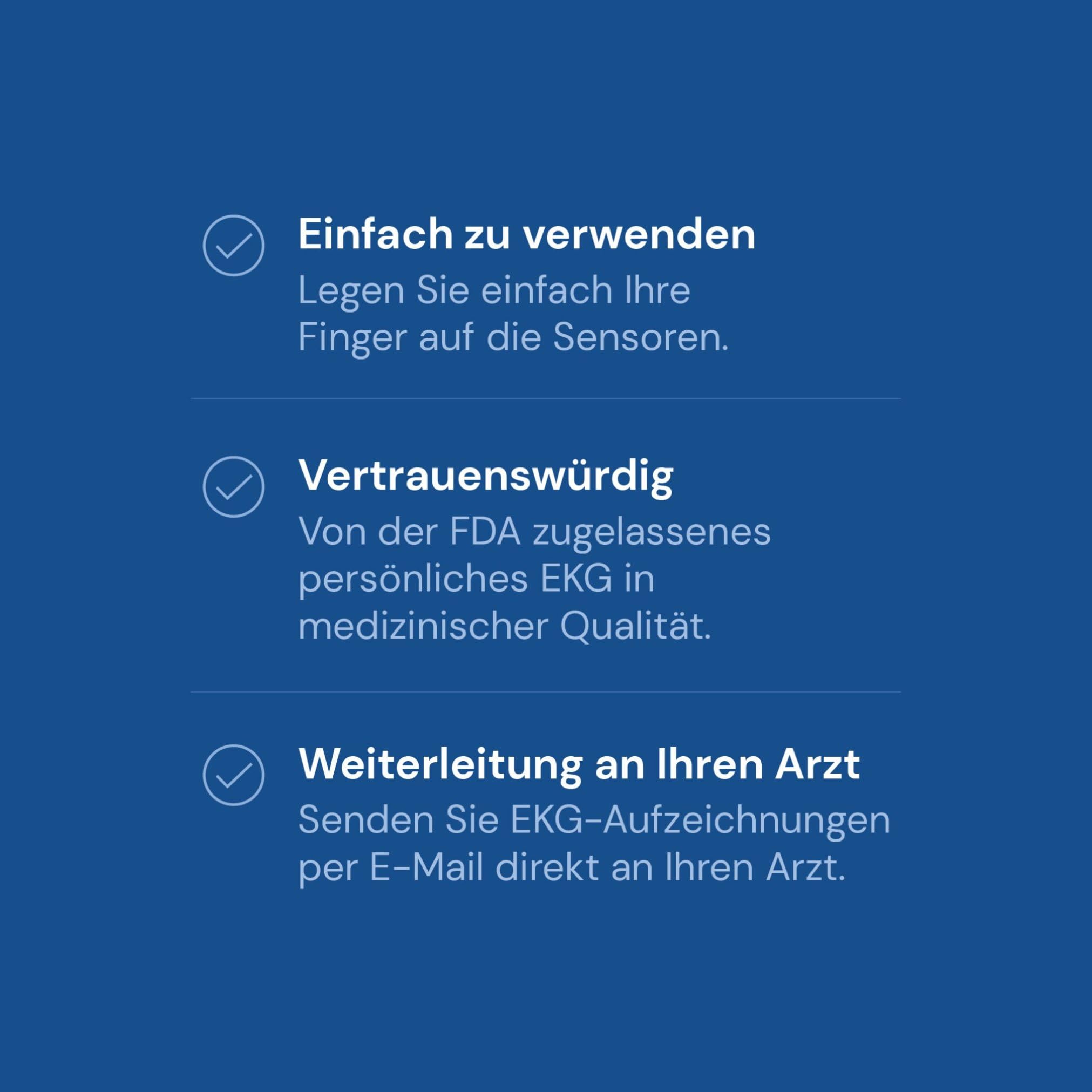 KardiaMobile 1-Kanal Personal-EKG Herzfrequenz-Monitor – zeichnet EKGs zu Hause auf, erkennt Vorhofflimmern, schnelle Ergebnisse, funktioniert mit den meisten Smartphones