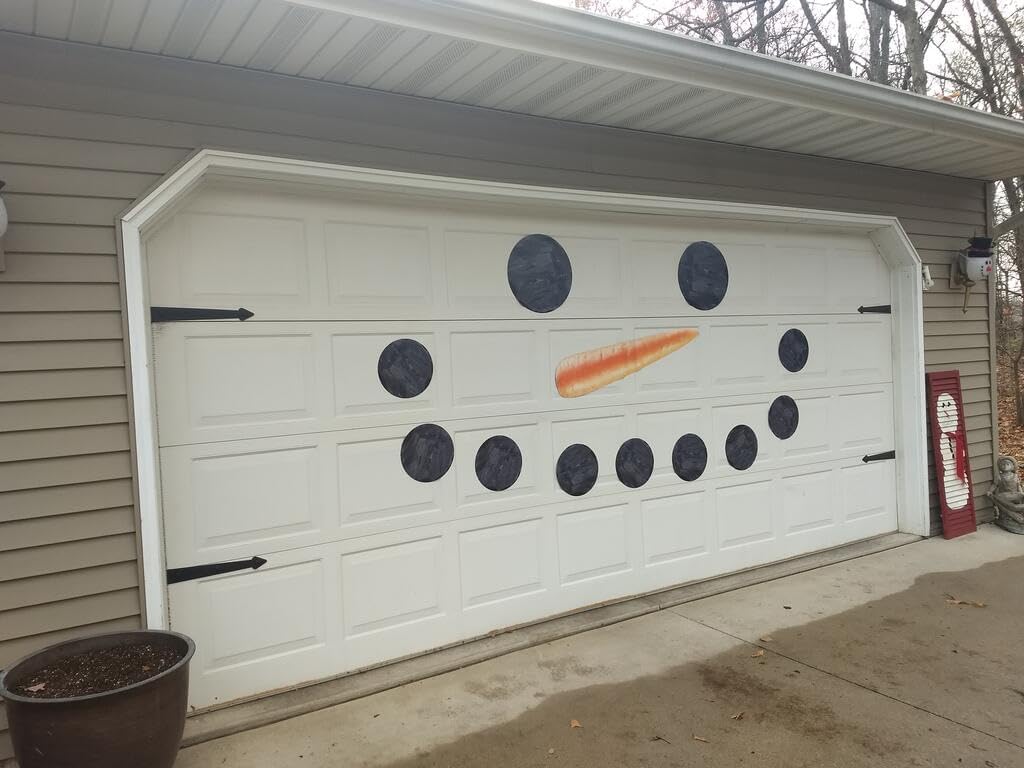 VictoryStore Large Snowman Face Garage Door Magnets - Christmas Snowman Face Magnets for Indoors or Outdoors, 19624