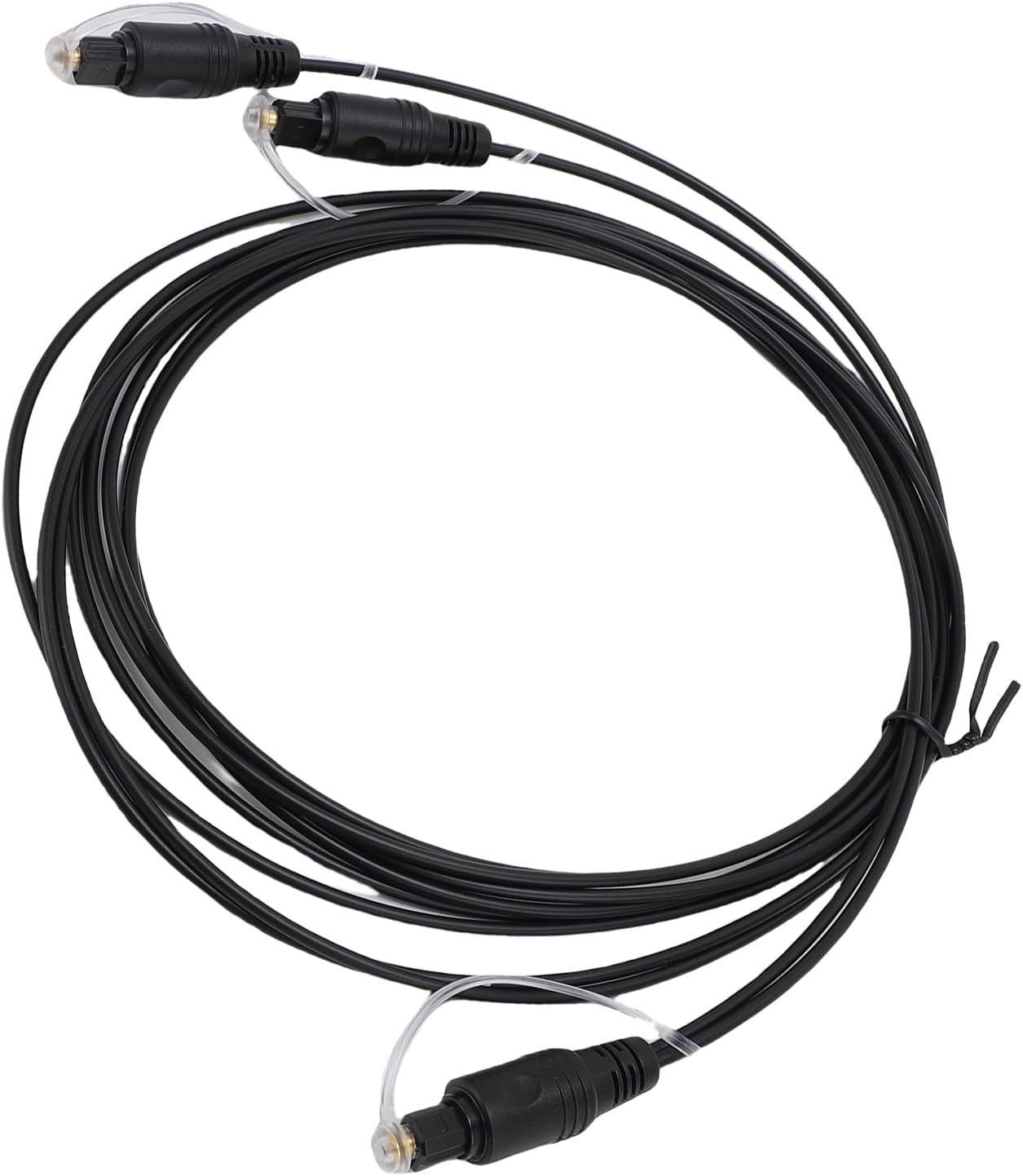 Marhynchus 1x2 Digital Optical Splitter Cable, SPDIF Fiber Optic Sound Splitter for Home Theater HDTV Speakers, with Precise Port Fit and Anti-bending Design