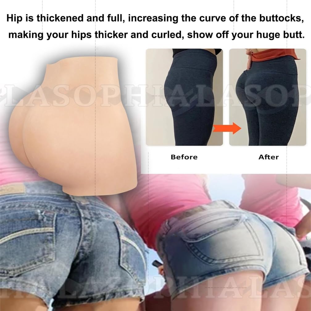 Bragas Moldeadoras De Silicona para Glúteos De Cintura Alta con Diseño En S Abertura En La Entrepierna Realce De Caderas Cintura para Mujeres