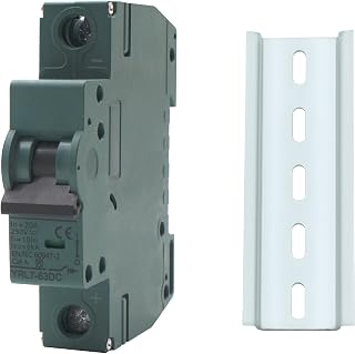 20A DC Miniature Circuit Breaker | 250V 1-Pole Solar PV Disconnect Switch | DIN Rail Mount for Solar Panels, Off-Grid Systems & Battery Protecti