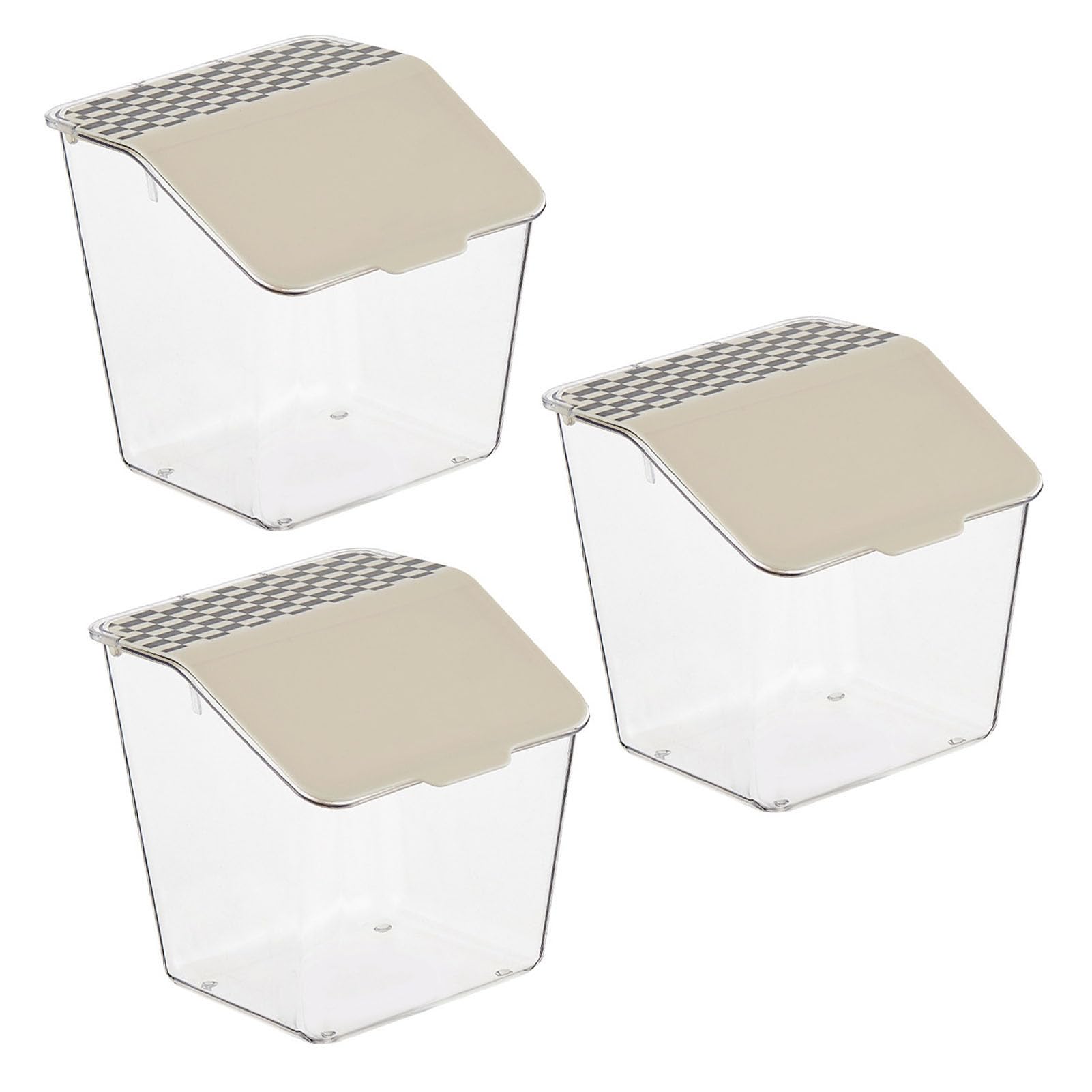 Pissente Wall Mounted Garlic Container, Plastic Wall Mounted Garlic Keeper with Transparent Basket, Space Saving Easy Access Easy Clean Storage Box for Kitchen Counter Pantry (3 Pack)