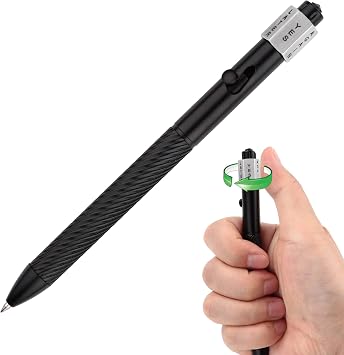 SMOOTHERPRO Fidget Spining Bolt Action Pen, Retractable Ballpoint Pen with Decision Maker, Compatible with Pilot G2 Refill, 0.5mm Black Ink EDC Pen for Office Valentines Easter Gift, Black