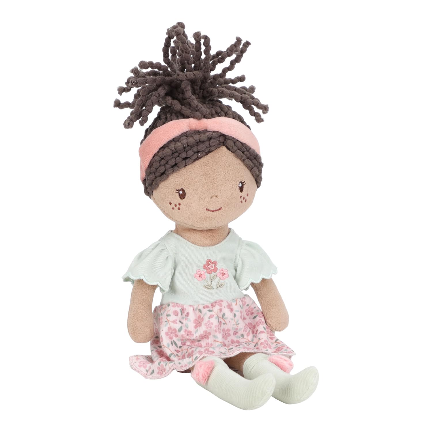 Little Dutch Weiche Stoffpuppe Kuschelpuppe - Puppe Evi - 35 cm groß - für Mädchen ab 12 Monate - Blumenmädchen