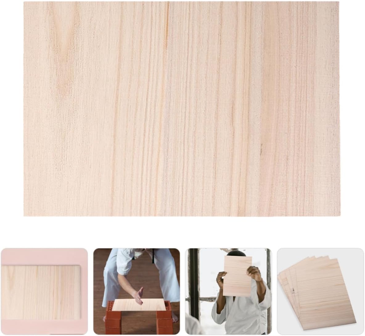 Hemoton 5pcs Taekwondo Training Boards Wooden Breaking Boards for Karate Practice and Performance Thin Sturdy Punching for Beginners and Professionals Martial Arts