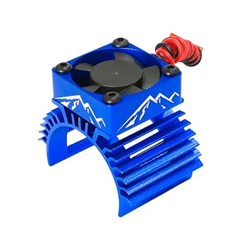 Aluminum Alloy 30mm RC Motor Cooling Fans 28000RPM Heatsink with Metal Cover for RC Car 1/8 1/10 380 540 550 3650 3660 3674 Motor Blue