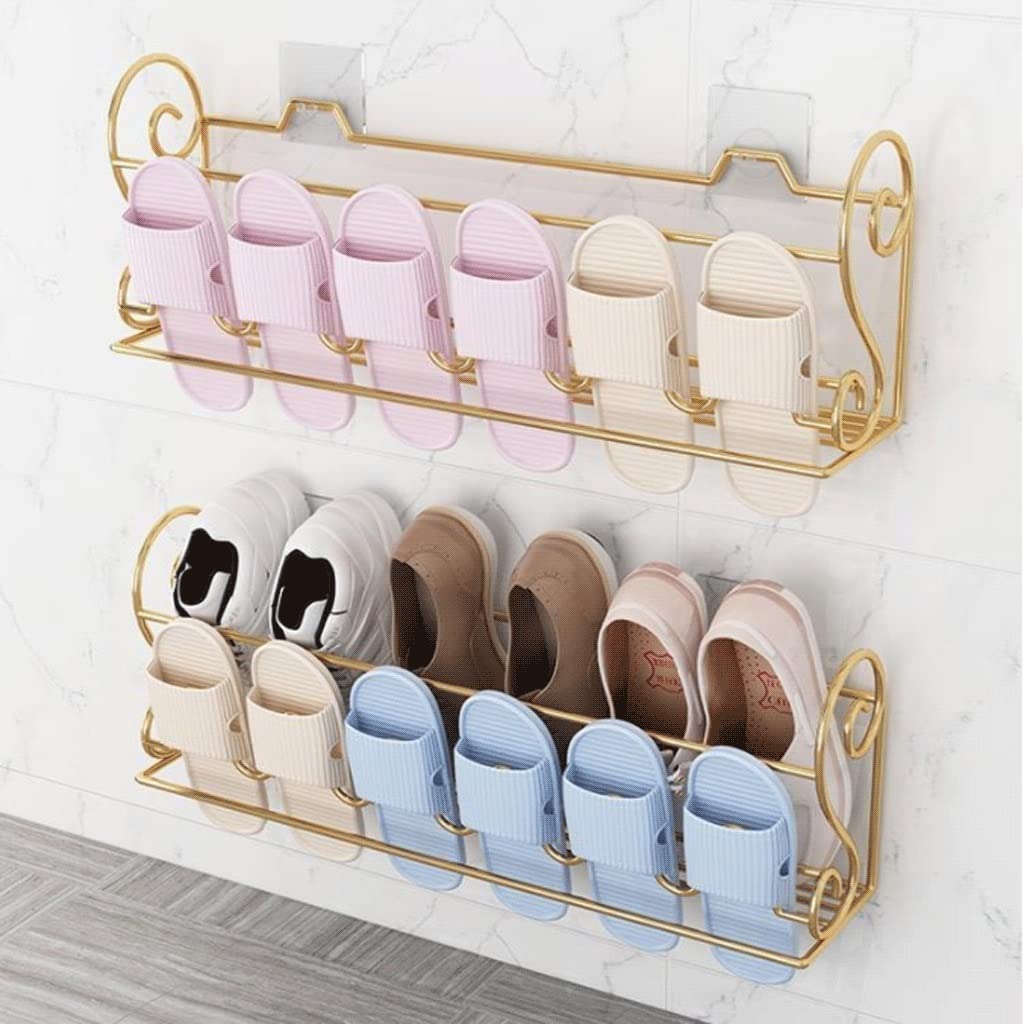 Zapatero de Metal de Pared, Organizador, Estante Colgante para Guardar Zapatos, Ahorra Espacio, para Colgar sobre la Puerta (43 cm, Negro)