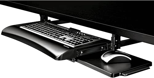 Fellowes Office Suites Underdesk Keyboard Drawer, Black/Silver (9140305)