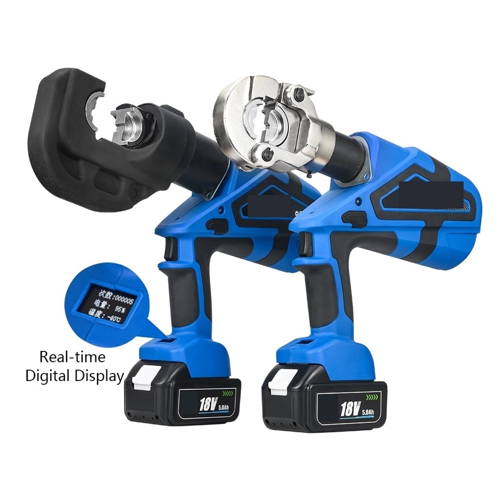 Elektryczne szczypce do zaciskania hydraulicznego, szczypce do ciągłego zaciskania akumulatorów 18 V, szczypce hydrauliczne do kabli w czasie rzeczywistym(MKZ300)