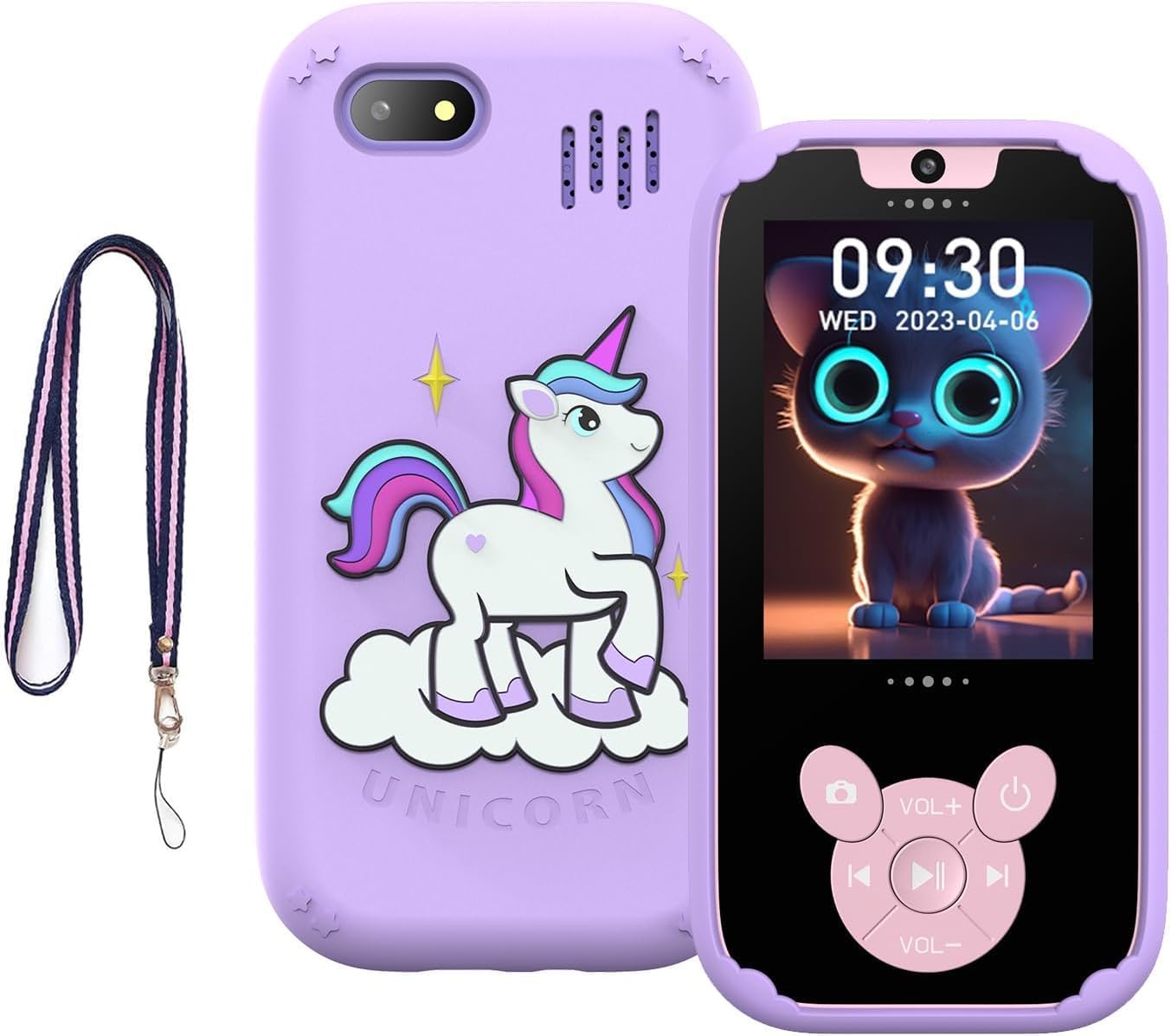RAMNATH IMPEX Plastic Kids Smart Camera,Toddler Kids Camera Phone Toy,Touchscreen Unicorn Learning Toy Camera With Educational Games,Dual Camera Back Case,Music Player,Birthday Gifts-Multicolor