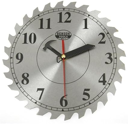Orologio da parete circolare orologio lama officina Orologio 250 mm in  metallo : Amazon.it: Casa e cucina