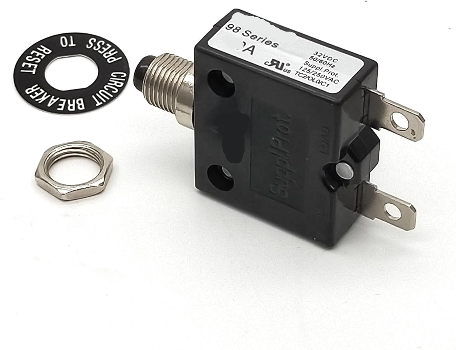 1pc 98 Series 40A Manual Reset Thermal Overload Protector Switch Circuit Breaker