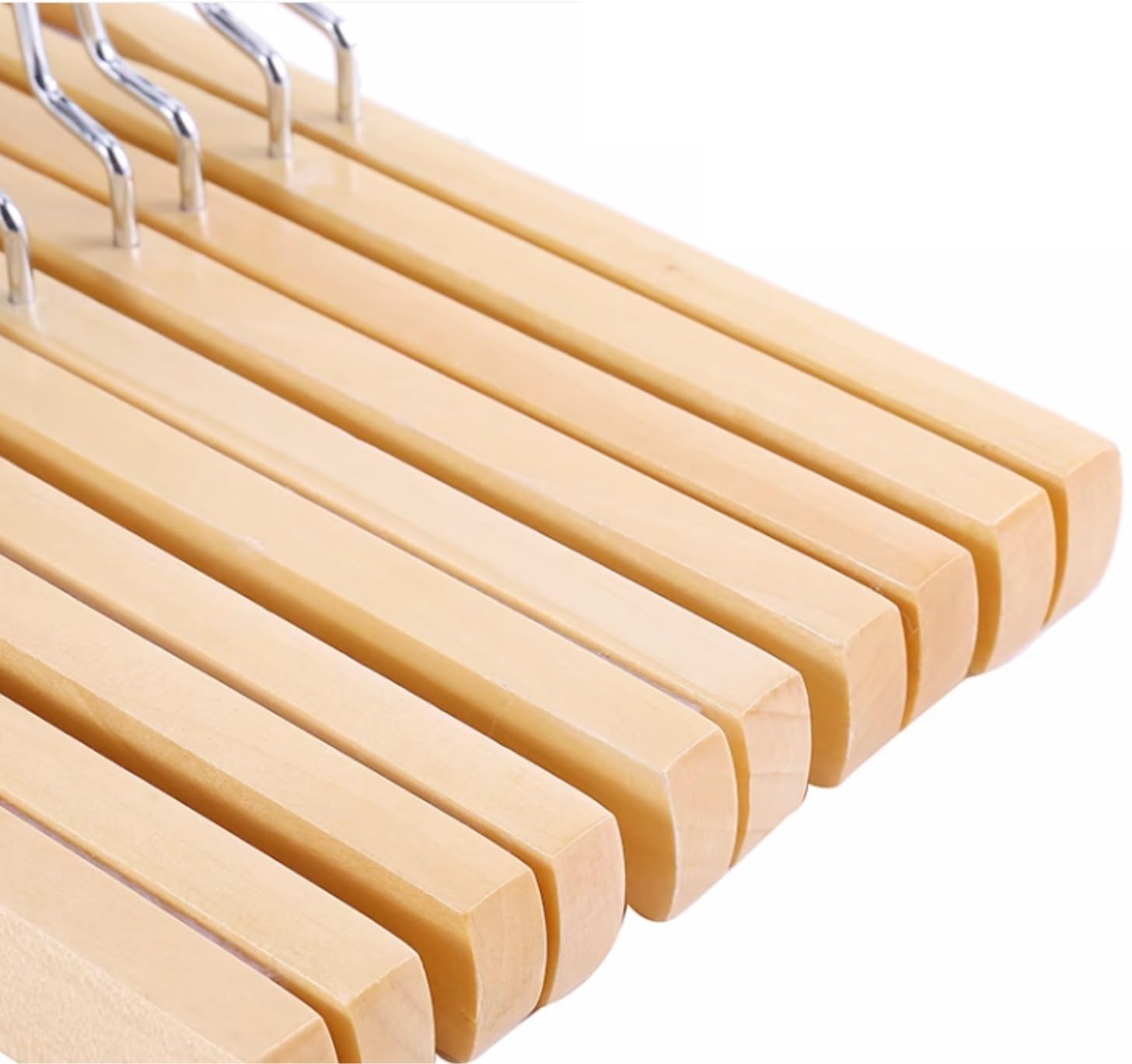 Perchas De Madera De 10 Piezas, Perchas De Madera Antideslizantes para Pantalones con Gancho De Rotación De 360 ​​Grados, Perchas con Clip para Pantalones para Sudadera