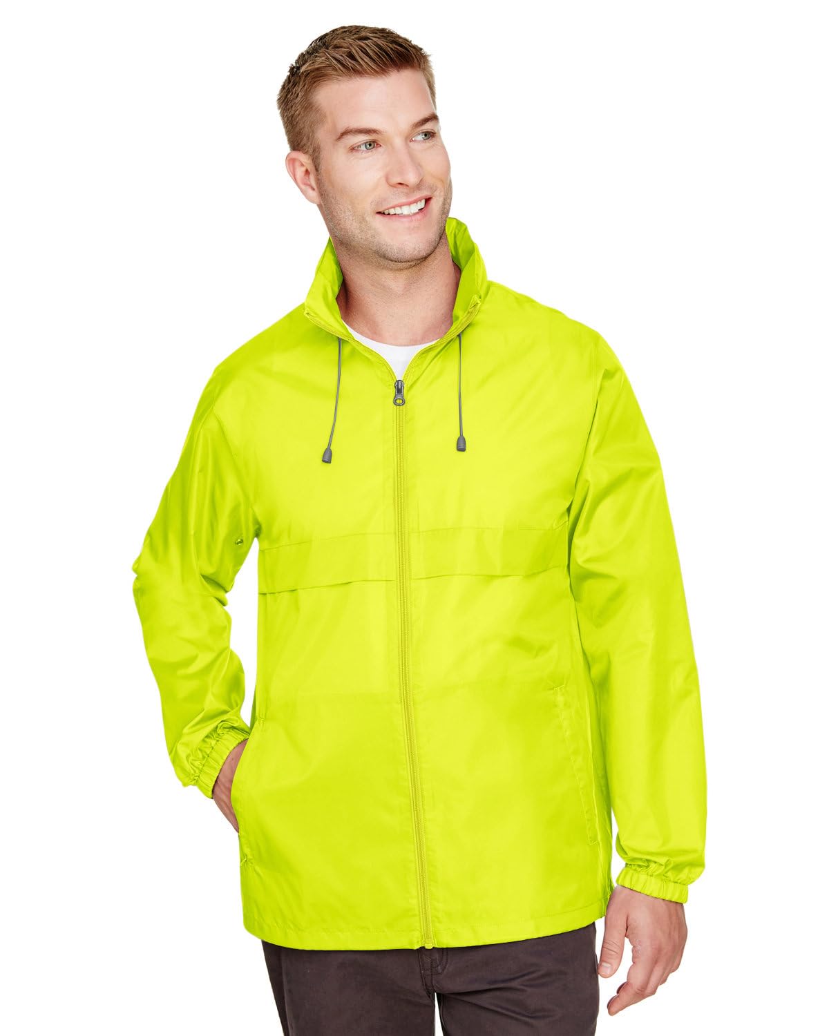 Team 365 Adult Zone Protect Lightweight Jacket L SAFETY YELLOW