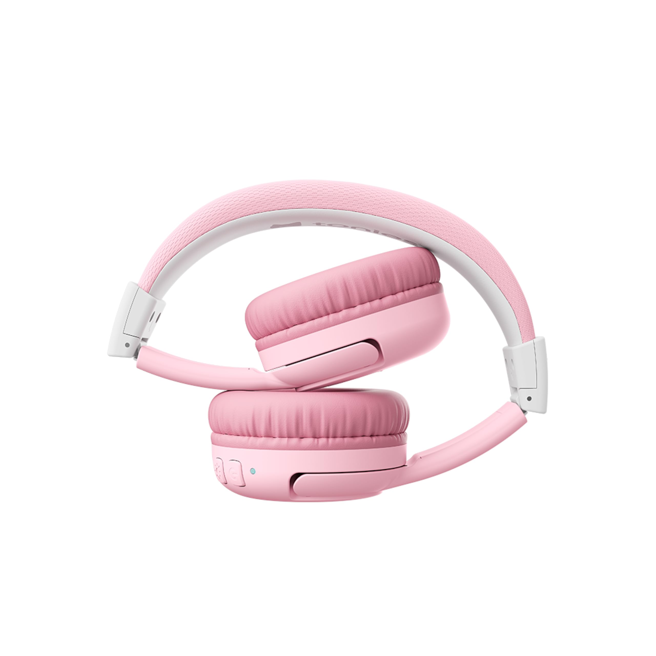 tonies Casque pour Enfant, Compatible avec Toniebox 2, Pliable et Facile à Ranger, Écoute sans Fil grâce au Bluetooth, Limiteur de Volume, pour Enfant à partir de 3 Ans, Rose Fleur