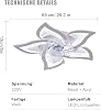LED Ceiling Fan with Lighting, Creativity 5 Flames, Quiet dimmable Fan Light Ceiling Light with Remote Control and APP Control [Energy Class B]