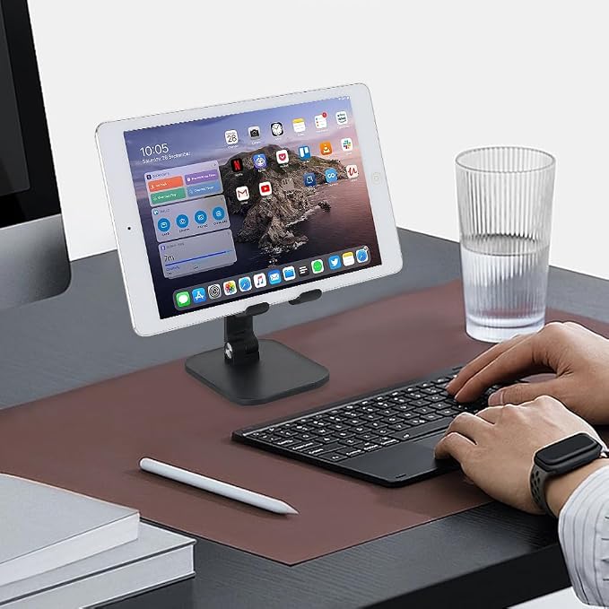 Soporte para celular Fancial, ajustable en altura y ángulo, plegable, negro miniatura 3