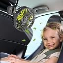 Verilux® USB Fan for Car Back Seat,Headrest Mounted 5V USB Mini Fan with 3 Speed,Rotatable with Cable Switch Controller fan for Baby Back Seat Passengers Plug and Play gallery image