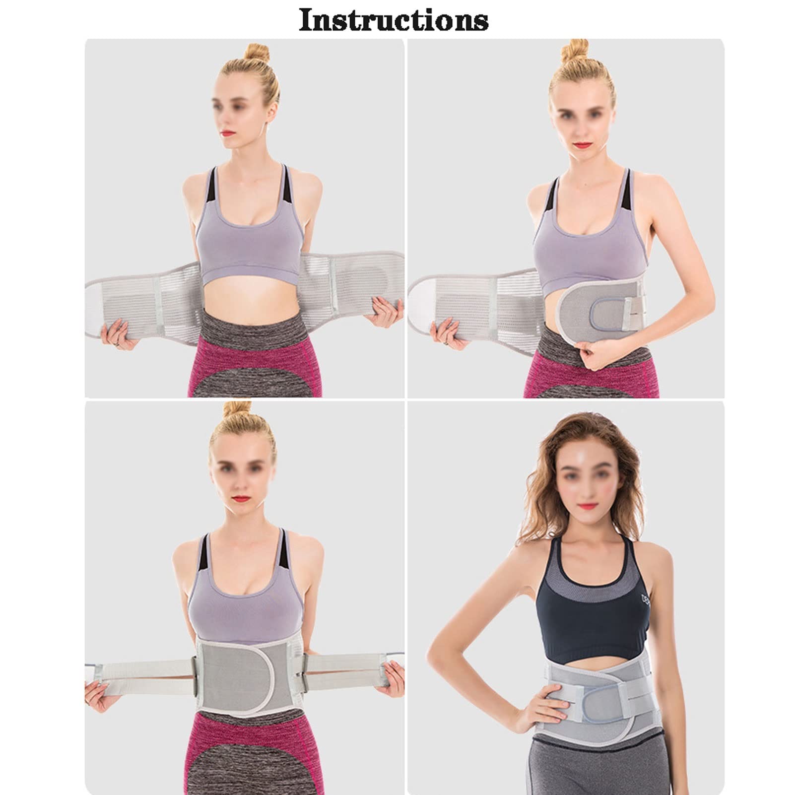Ceinture de Soutien Lombaire - Ceinture Dorsale pour Femmes et Hommes avec Double Sangles réglables pour soulager la Douleur Sciatique Sténose vertébrale Scoliose Hernie discale (XXL) ()