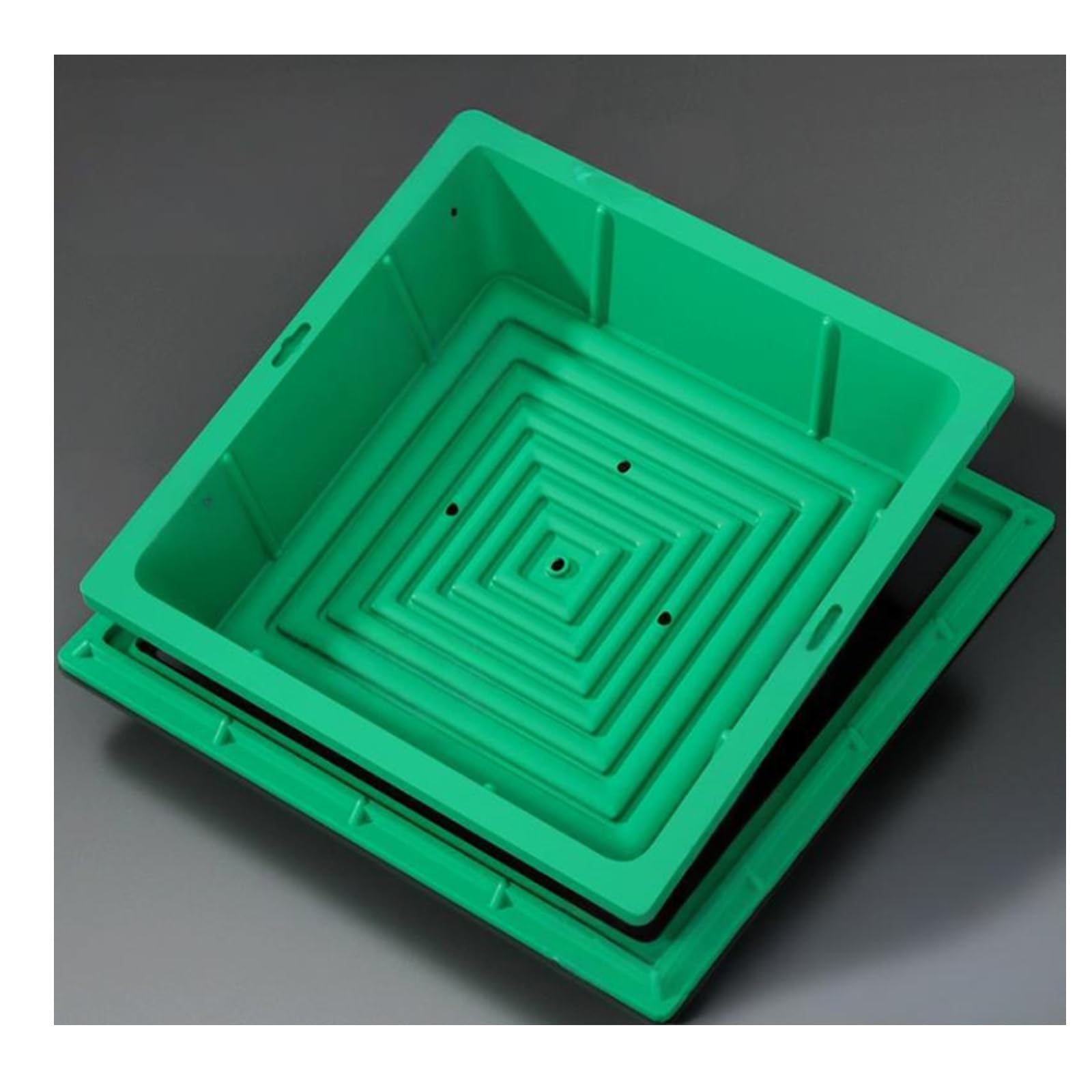 Gbrsxyip Green Septic Tank Risers & Lids - Round Manhole Cover For Lawn Removable Hidden Sewage Basin & Inspection Cover 1-Piece Molded Design (B70*70Cm/27.5 * 27.5In)