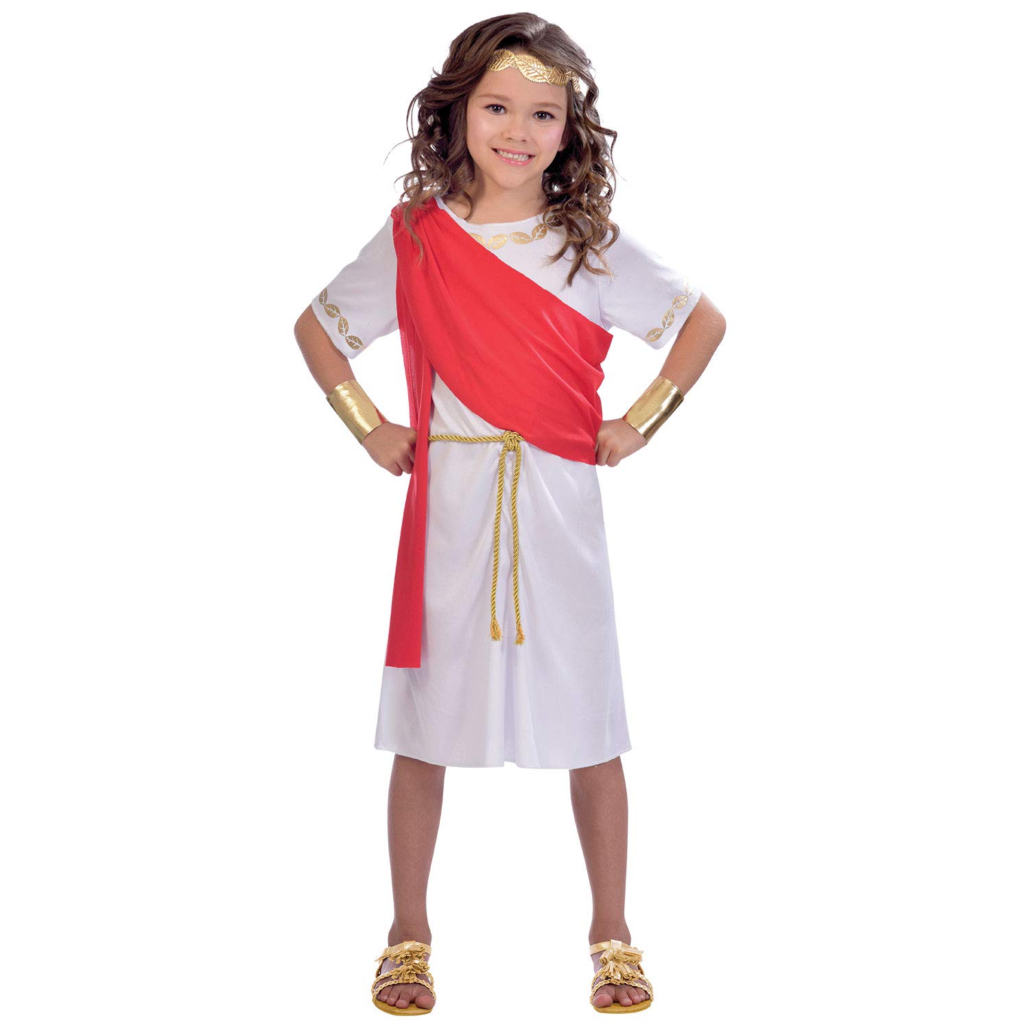 amscan Childs Girls Roman Toga Girl Book Day Week Fancy Dress Costume