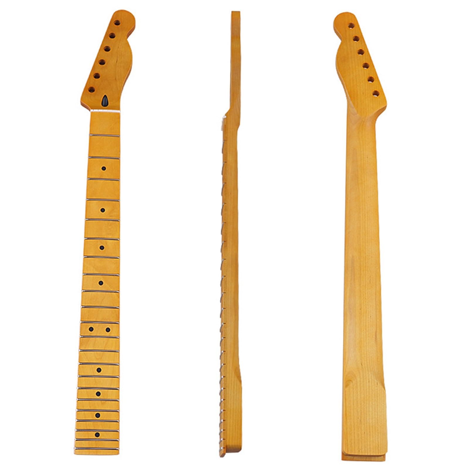 DIY Guitar Necks 22 Fret 6 String Yellow Matte Maple Neck For TL Guitar Accessories