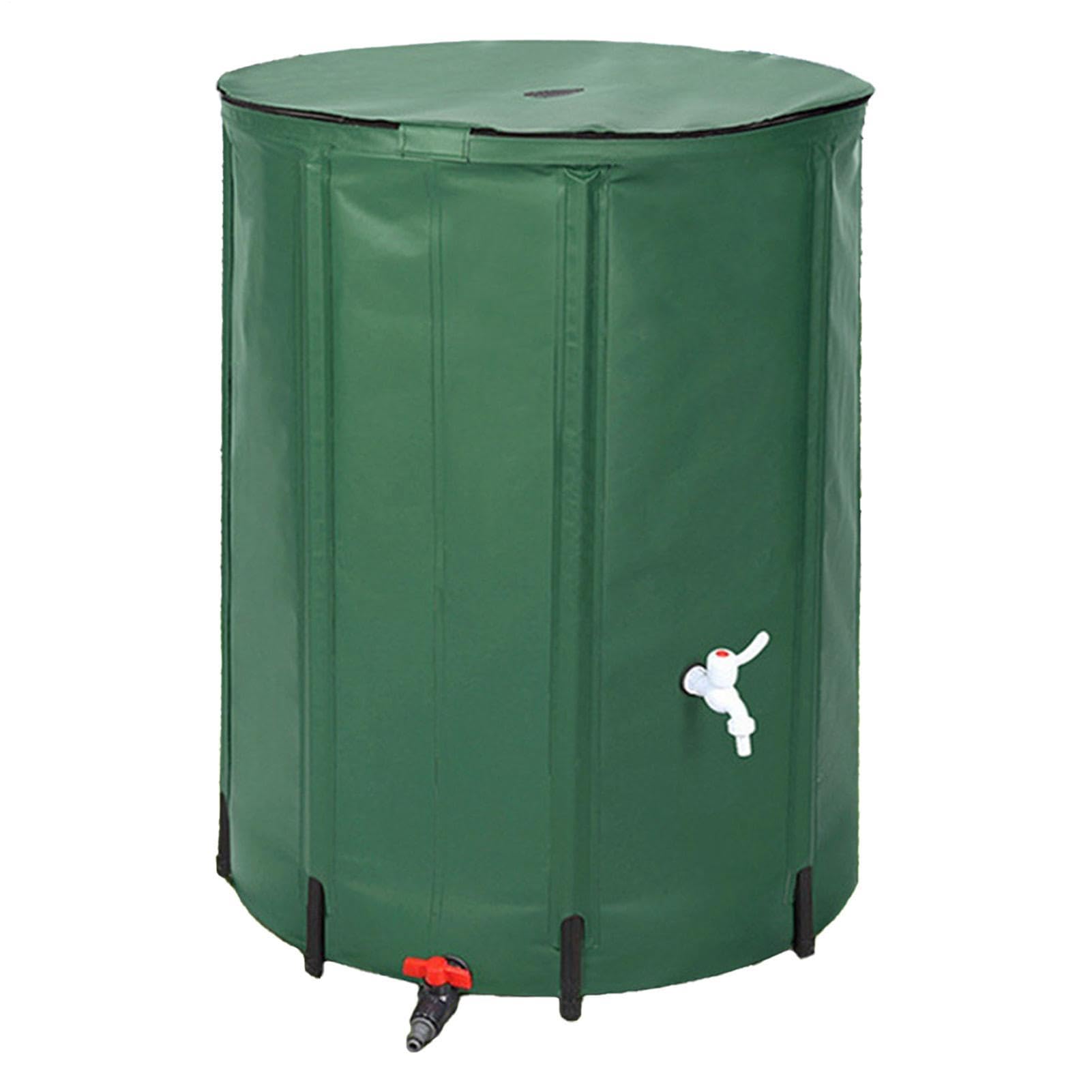 Barril de lluvia - Depósito de almacenamiento de agua de PVC plegable de | 26 galones, recolección de agua de lluvia con filtro | Kit de duradero barril de lluvia para exteriores