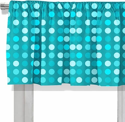Miniatura 4 de Cenefa de cortina opaca con bolsillo para cortinero con bolsillo para barra, cenefa corta para cocina, dormitorio, 52 x 18 pulgadas, menta