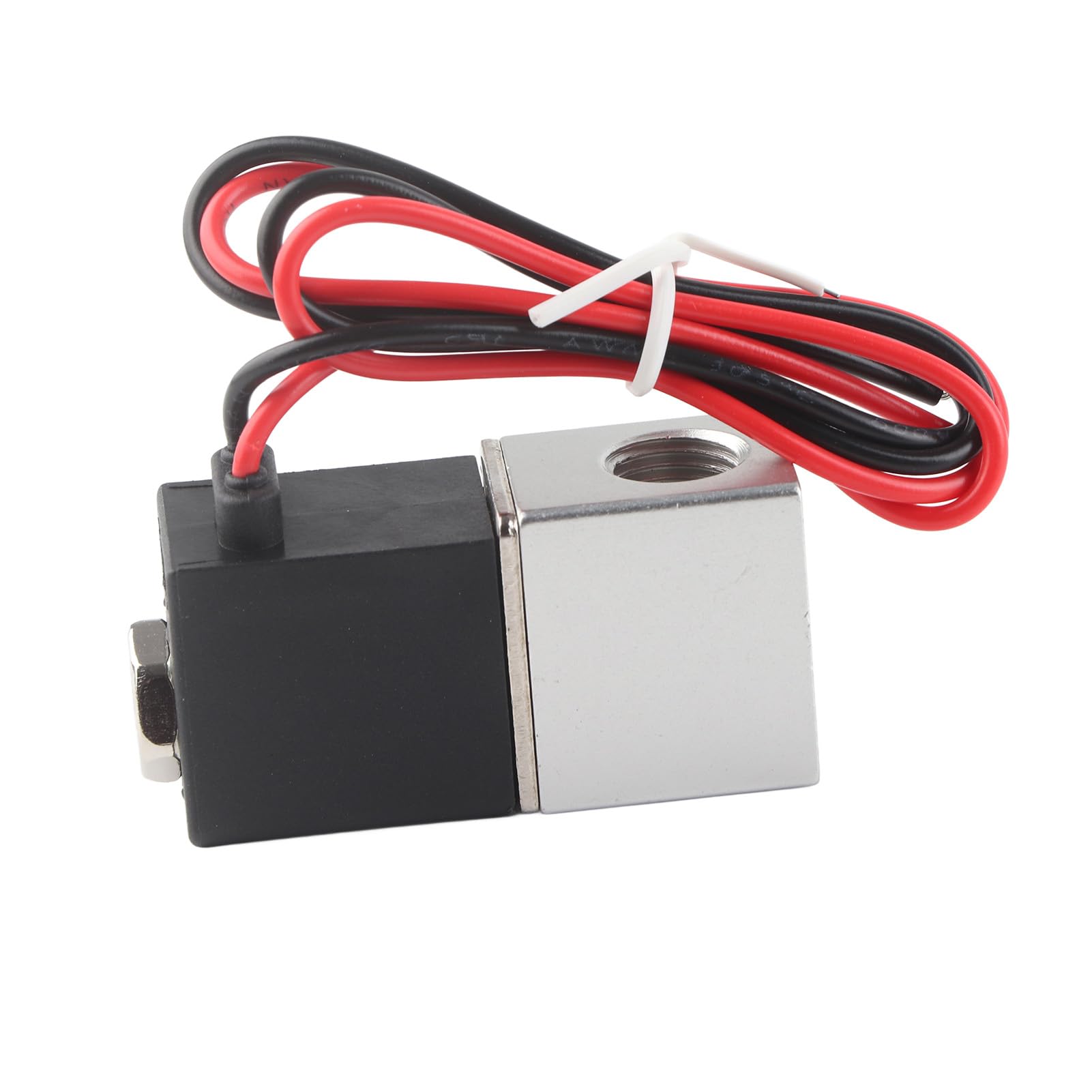 Elektrozawór 2-drożny DC 24V 1/4" uniwersalny do wody powietrza i oleju z aluminium stopu szybki montaż trwała konstrukcja odporny na korozję