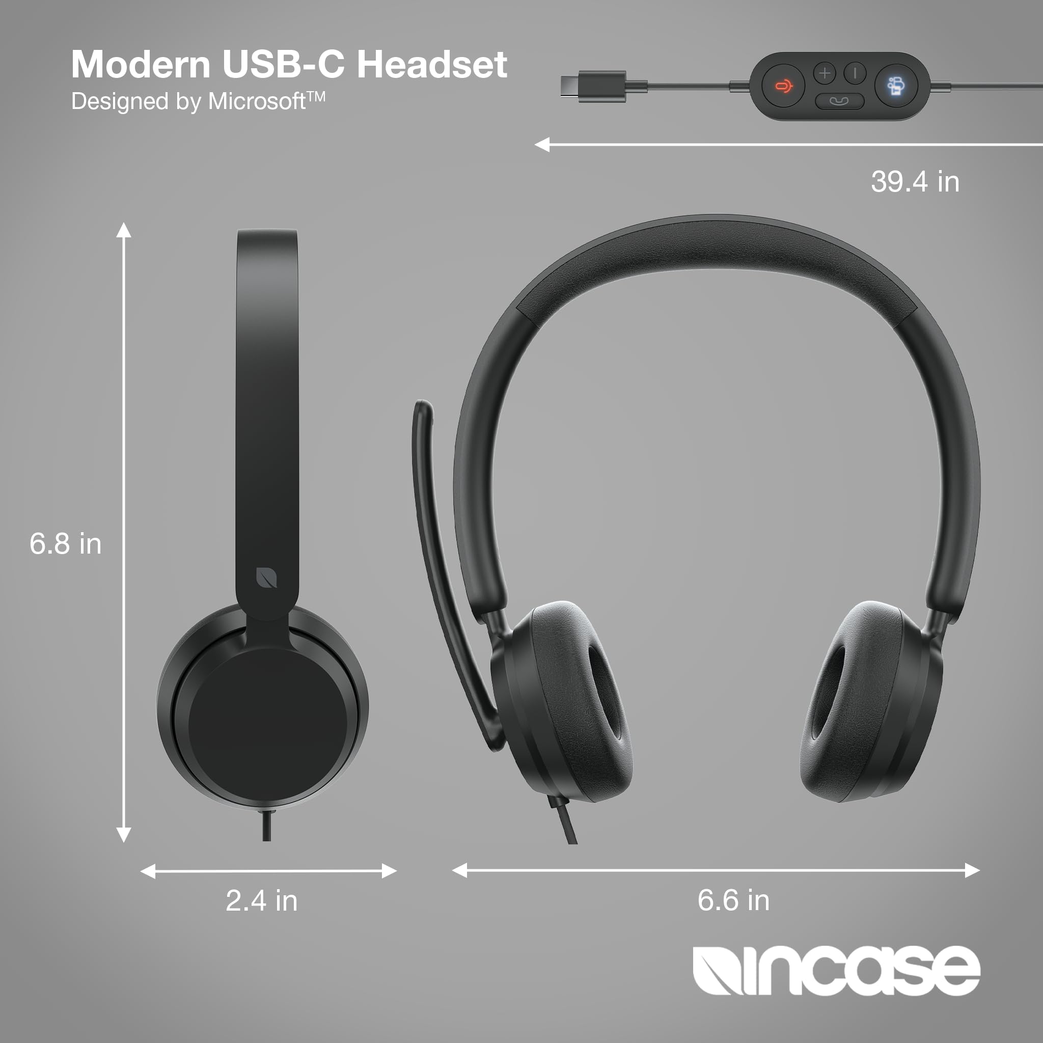 Incase Modern USB-C Headset - Designed by Microsoft - Wired USB-C