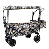 BOGDTF Aufbewahrungswagen Faltbarer Gartenwagen Schwerlastwagen mit Baldachin Multifunktions-Einkaufswagen für den Außenbereich