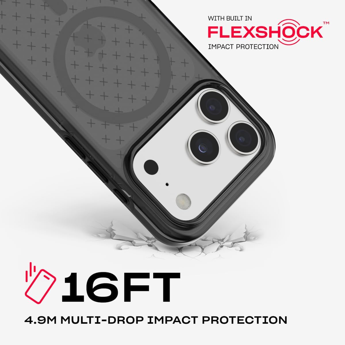 Tech21 EvoCheck Case for iPhone 17 Pro – Smokey/Black | Slim Protective Case | Impact Protection | MagSafe Compatible - Image 8