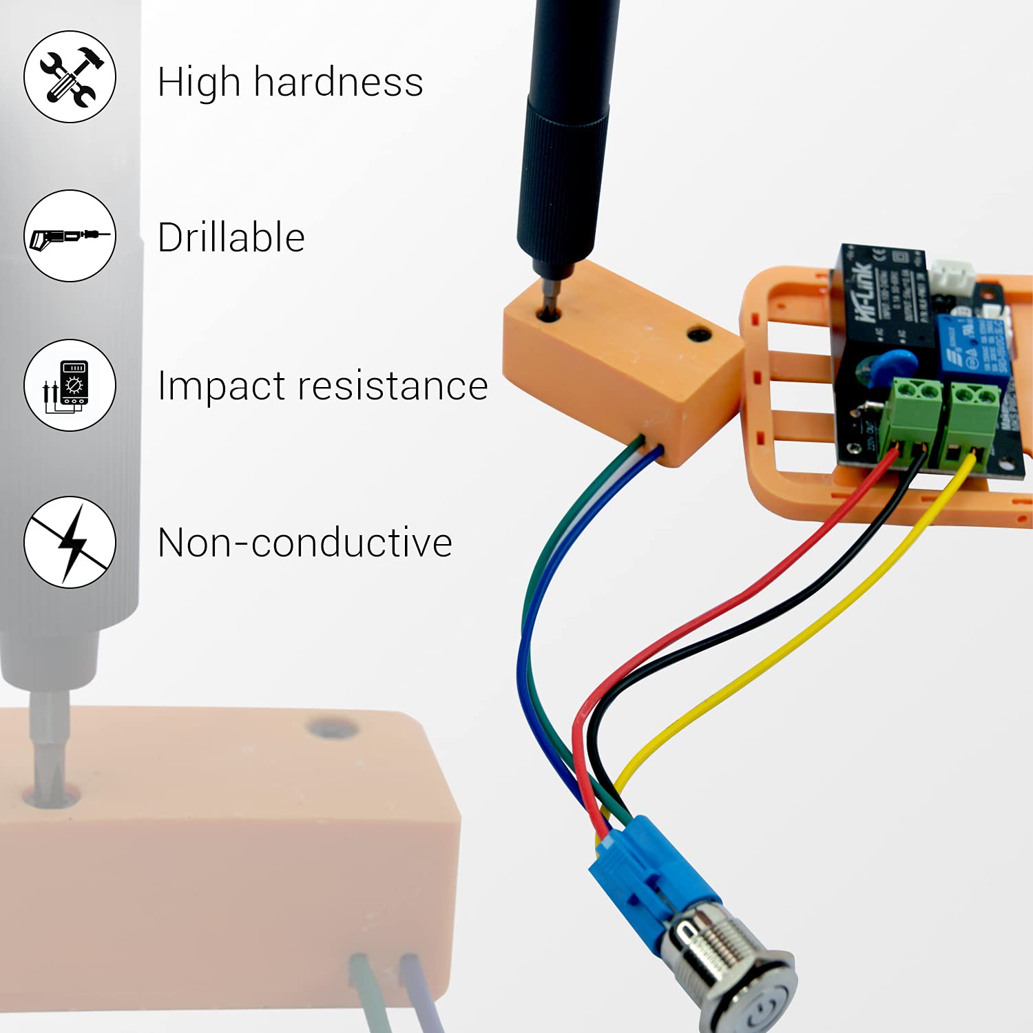 review DR.3D ABS-Like 3D Printer Resin, LCD UV Fast Curing Resin, 405nm Photopolymer Drillable Resin for LCD 3D Printing,1000g White